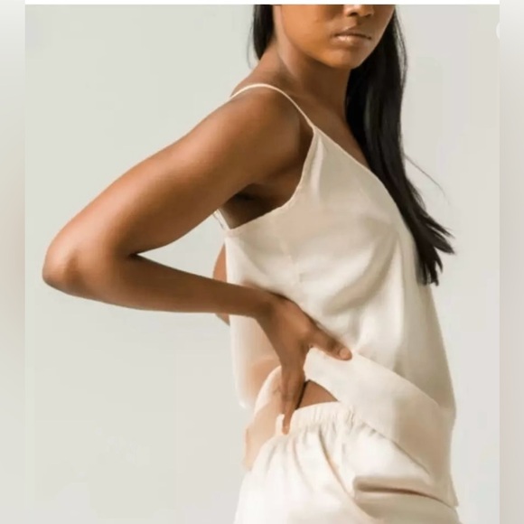 NIB Ettitude Sateen Cami Oat. Size L - Picture 1 of 9